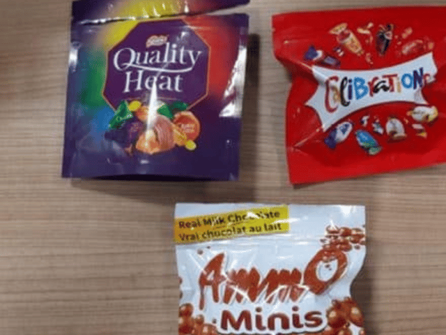Police have seized edible cannabis that drug dealers had disguised as Christmas chocolates
