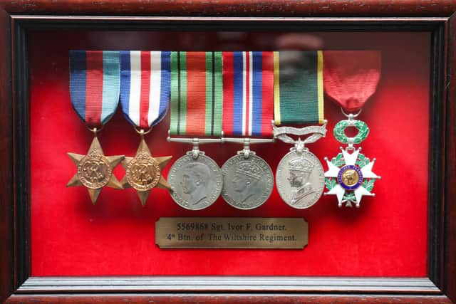 Ivor’s medals. 