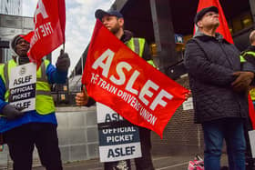 More walk-outs have been arranged for May and June by the main rail union, the RMT, and the train drivers’ union, Aslef. (Photo by Leon Neal/Getty Images)(Photo by Vuk Valcic/SOPA Images/LightRocket via Getty Images)