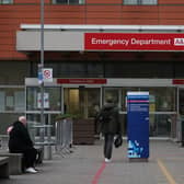 LONDON, ENGLAND - DECEMBER 19: A general view of the emergency department at The Royal London Hospital in Whitechapel on December 19, 2021 in London, England. Covid-19 hospitalisations are rising in the UK amid the latest wave of Covid-19 infections, fueled by the more contagious Omicron variant, but the numbers remain far below peak. Still, the exploding infection rate threatens to overwhelm the NHS, and may cause staff shortages as NHS workers are forced to quarantine. (Photo by Hollie Adams/Getty Images)