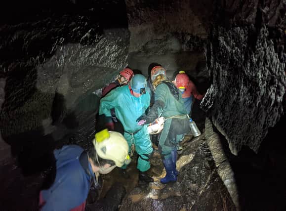 Handout photo from the Facebook page of the South & Mid Wales Cave Rescue Team 