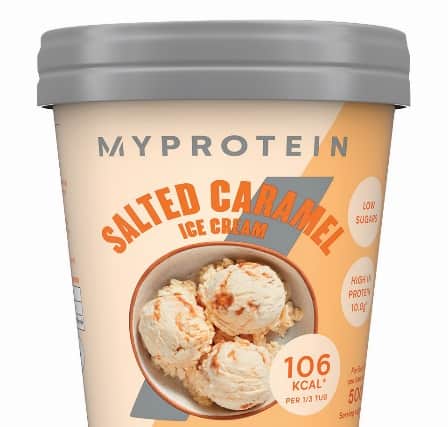 One of the tubs of MyProtein ice creams available at Iceland