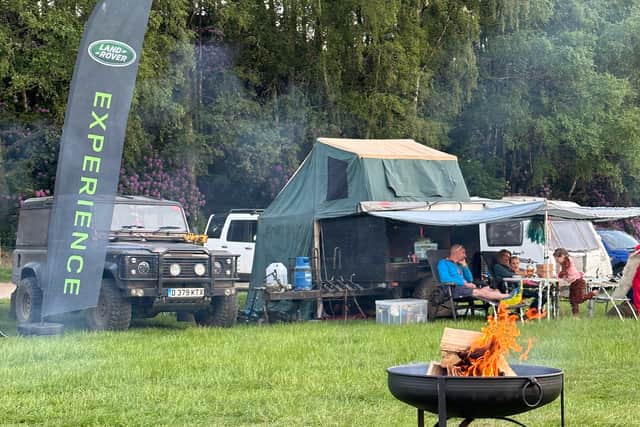 Saturday evening was a relaxed affair around of music and chat (Photo: Land Rover Experience Scotland)