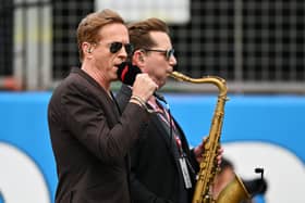 Actor Damien Lewis has been mocked after performing the national anthem at Sunday’s British Grand Prix