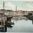 Kirkcaldy harbour in 1905 on an antique postcard.