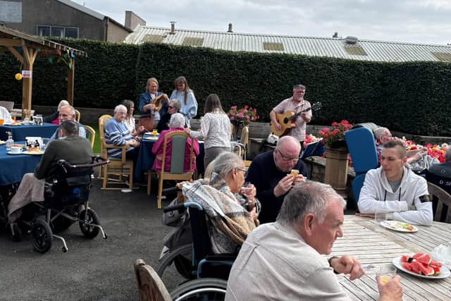 The Garden area was filled with families enjoying the BBQ and music from Gilbert.