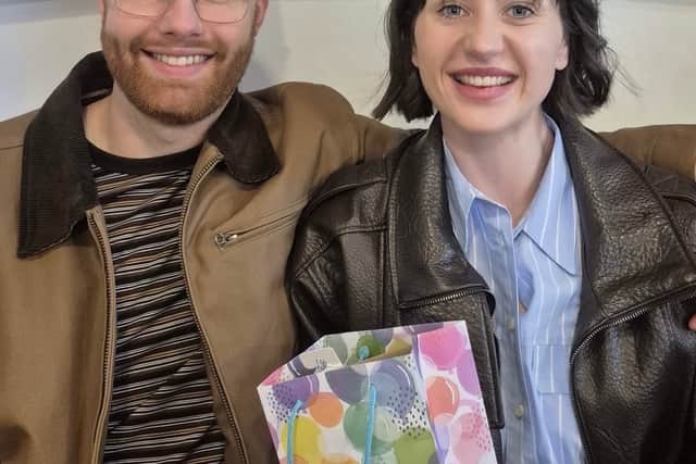 Rachael and Jake looking forward to their wedding day.