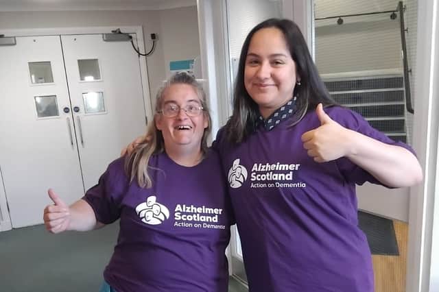 Lisa and Katie from Willow House are happy to be supporting Alzheimer Scotland
