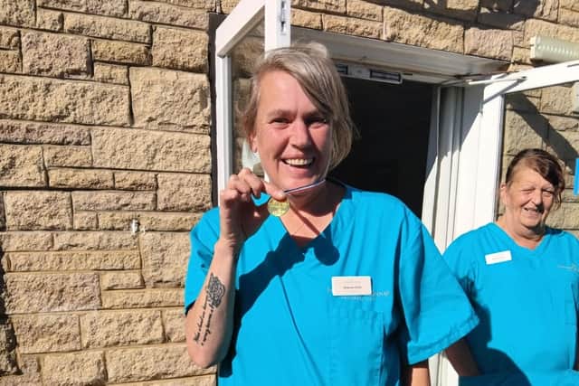 Willow House staff and residents all received medals for participating