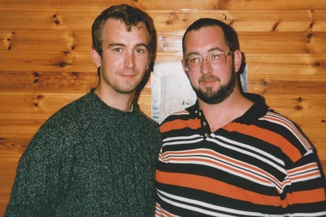 Mike Haines (pictured right) with his brother David.Pic courtesy of Mike Haines.