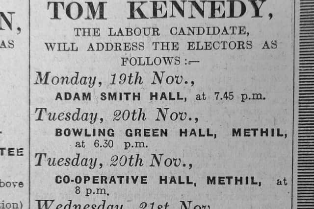 1923 General Election - Kirkcaldy Burghs - from the Fife Free Press