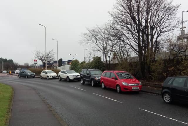 Cars parked on Whyte Melville Road, Kirkcaldy, next to train station  (Pic: FFP)