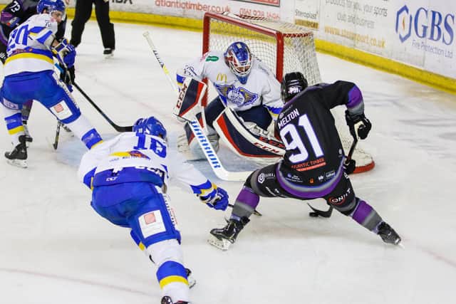 Fife Flyers at Manchester Storm (Pic: Mark Ferriss)