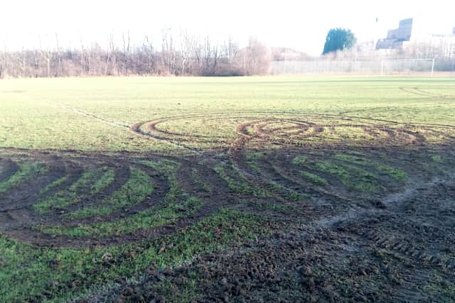 Denfield Park has been churned up by quad bikers