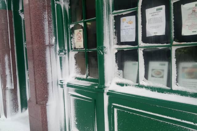 2018 Kirkcaldy snow storm - Betty Nicols pub, east end High street