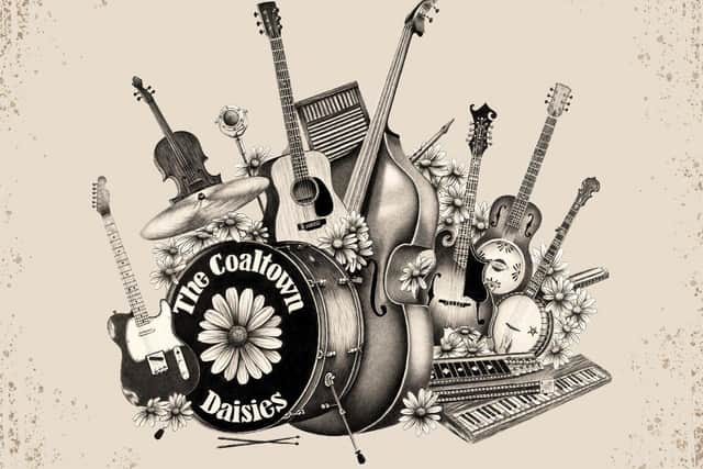 The Coaltown Daisies second album, Listen -  artwork by Graham Bradshaw