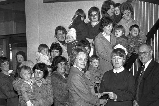 RETRO 1979 Members of  The Pram Club gather for a presentation at Billinge Hospital