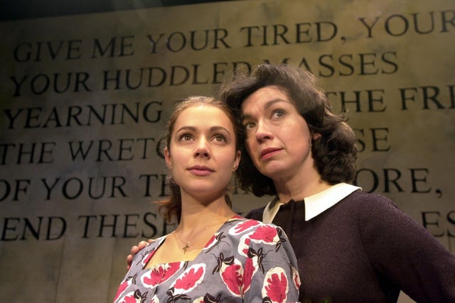 Katherine Holme, left who plays Catherine and Francesca Ryan who plays her mother Beatrice in a scene from A View From A bridge at Harrogate Theatre