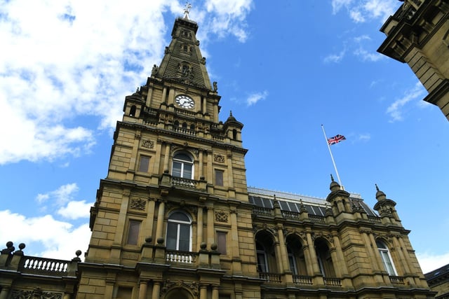 Halifax’s ornate town hall was designed by Charles Barry. This Grade ll* listed building has a magnificent 180ft tower and spire which is enriched with sculpture.