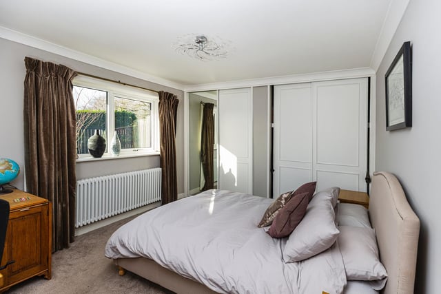 Fitted wardrobes come with this double bedroom.