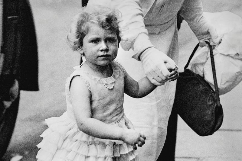 Princess Elizabeth as she was then known, at the age of three in London.