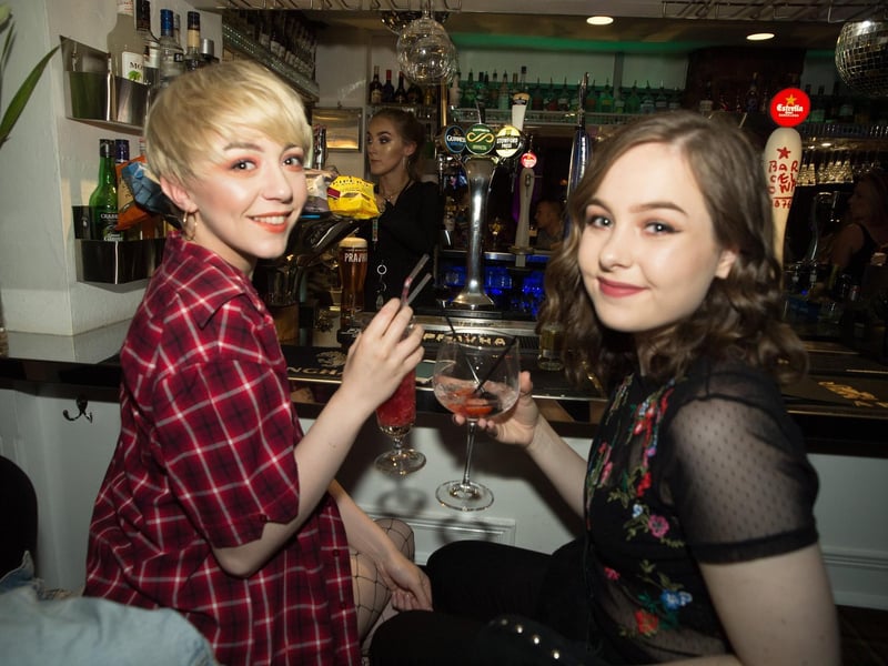 Friends Eleanor and Katie in Ink Bar in 2015.
