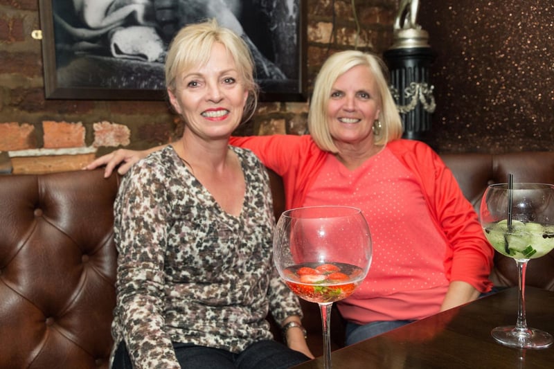 Sisters Joanne and Janice catch up in Ink Bar in 2015.