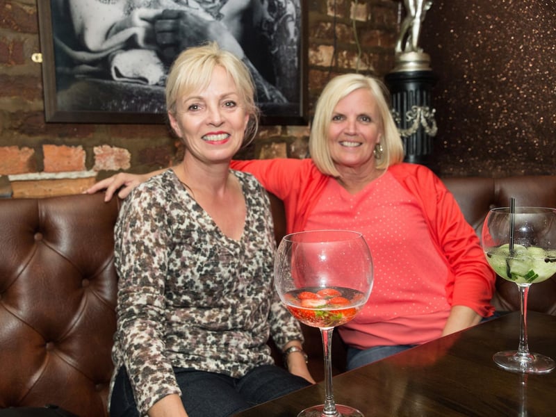 Sisters Joanne and Janice catch up in Ink Bar in 2015.