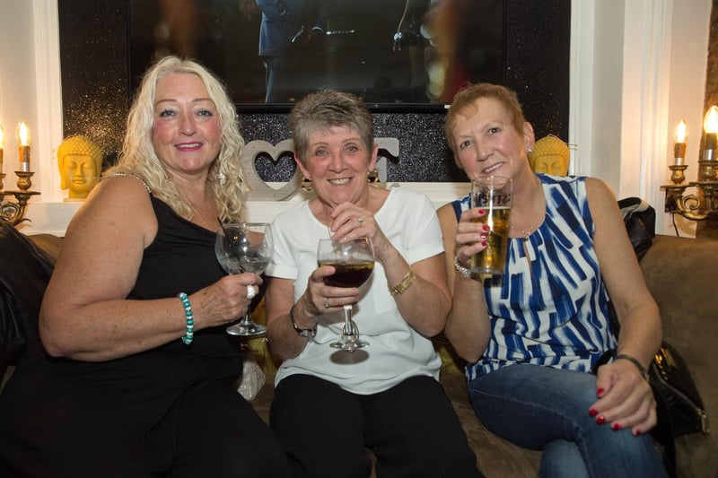 Hazel, Lesley and Chris having a night out in Ink Bar in 2015.