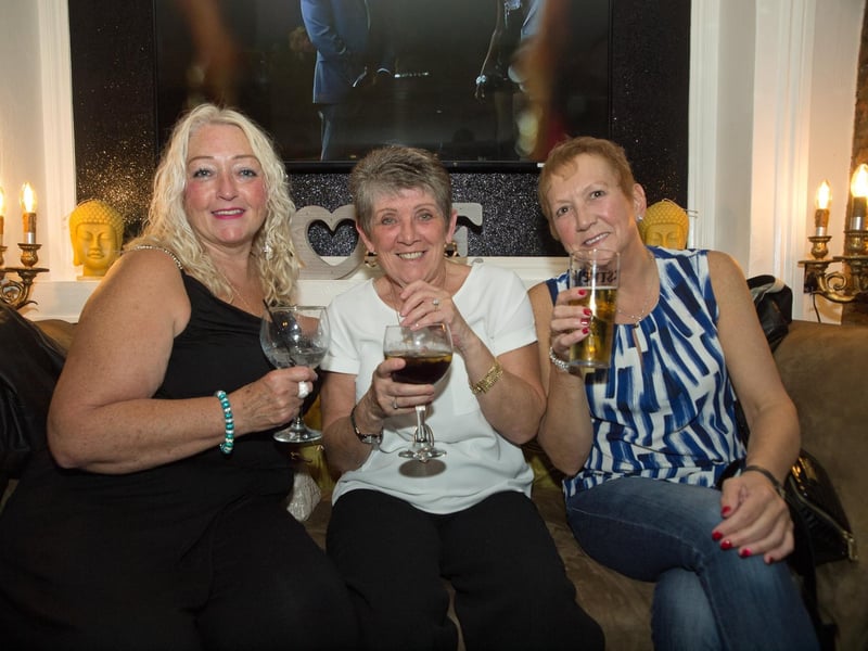 Hazel, Lesley and Chris having a night out in Ink Bar in 2015.