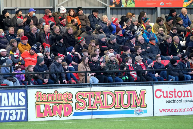 The fans watch the Scarborough Athletic v Morpeth Town game.

Photo by Richard Ponter
