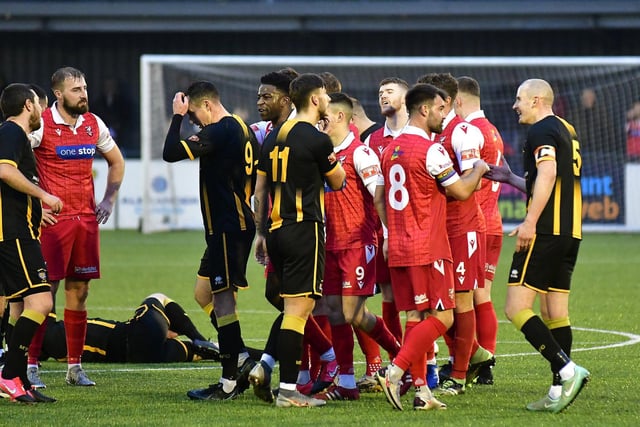 Scarborough Athletic and Morpeth Town square up to each other.

Photo by Richard Ponter