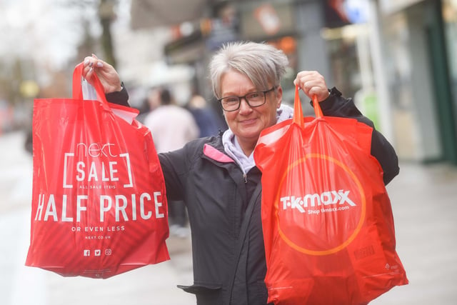 Shoppers in Preston for the post-Christmas sales