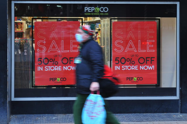 Shoppers hunt for bargains in the post-Christmas sales in Blackpool.