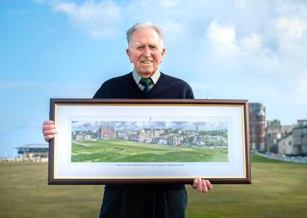 The Links Trust presented Alastair with a painting.