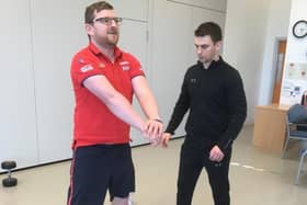 Stuart Padley from Glenrothes prepares for the Invictus Games with personal trainer Jamie McDonough