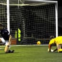 Steven MacLean celebrates scoring against Falkirk (All pics: Fife Photo Agency)