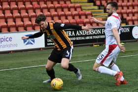 East Fife's Stewart Murdoch in action during the weekend's 1-0 loss to Airdrie. Pic by Kenny Mackay.