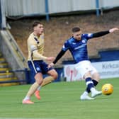 John Baird makes it 2-0 to Raith just seconds after coming off the bench. Pic: Walter Neilson
