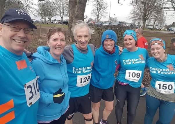 The FTR squad who took part in the Cupar 5 Mile Race.