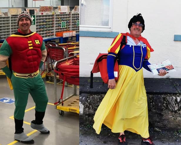 David as Robin and Dougie as Snow White.