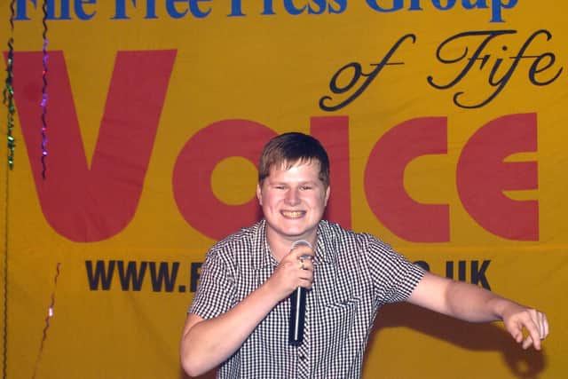 Gavin Patrick, pictured winning the FFP's  Voice of Fife 2009  (Pic: Walter Neilson)