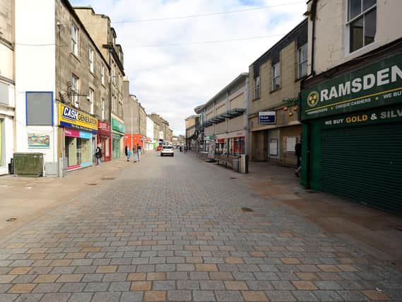 A very quiet Kirkcaldy High Street. Pic: Fife Photo Agency.