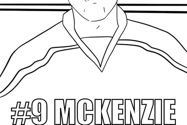 Bari McKenzie colouring. Created by Fife Flyers fan Rebecca Thomson.