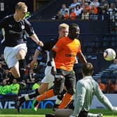 If only... Allan Walker's early shot is saved by Dundee United goalkeeper Dusan Pernis - Raith Rovers against Dundee United FC at Hampden Park, Glasgow in the semi-final of the Active Nation Scottish Cup, April 11, 2010. Pic: Neil Doig