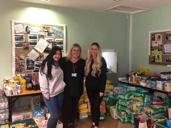 Lisa Penman, Debi Palfrey and Gemma Douglas from team 3 Social Work Children and Families in Kirkcaldy who along with their team mate John (not pictured) helped give practical support to families