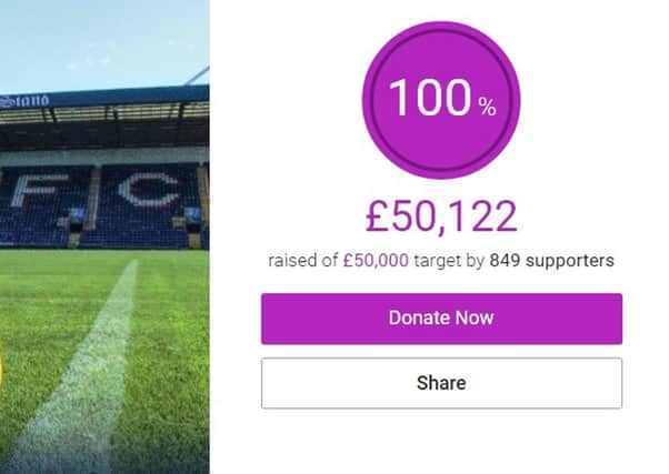 Raith have reached their fundraising target.