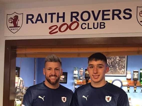 Raith Rovers players Iain Davidson and Kieron Bowie recently pictured in the Raith 200 Club.
