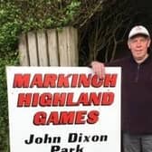 Shane Fenton, who is secretary of the Markinch Games and heavily involved in the games season.