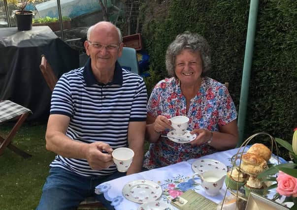 Joyce and Norman O'Malley from Glenrothes. Joyce celebrated her 75th birthday while also toasting the 75th anniversary of VE Day.
